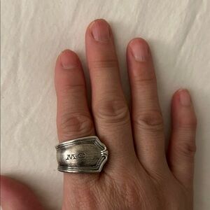 Silver Engraved MC Ring